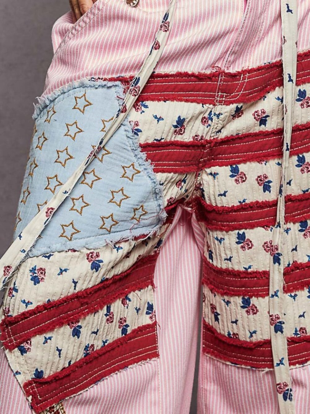 POL PINK US FLAG DENIM FOURTH OF JULY-RECEIVE A PROMO TANK W/PURCH